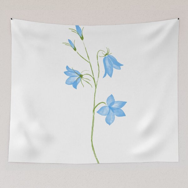 Item preview, Blue Watercolor Bellflowers Illustration designed and sold by PetalStories.