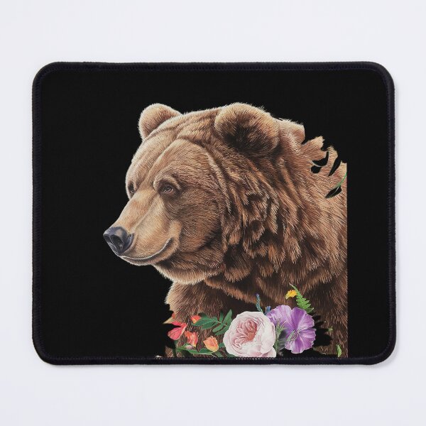 Item preview, Bear Nature Floral Grizzly Bear Face Animal Bear Love designed and sold by joyouartArt.