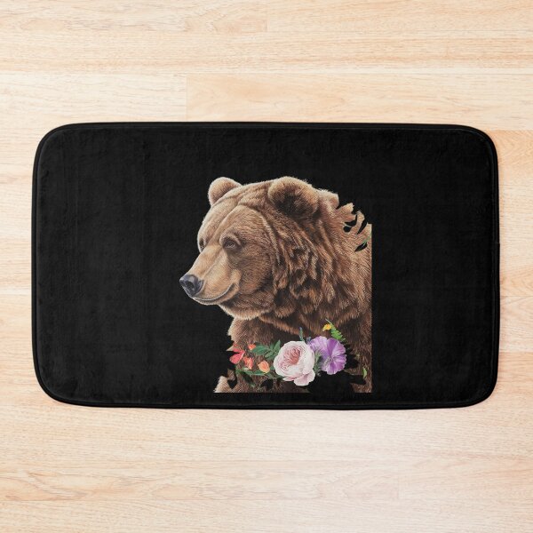 Item preview, Bear Nature Floral Grizzly Bear Face Animal Bear Love designed and sold by joyouartArt.