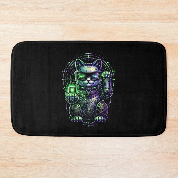 Item preview, Cyberpunk Samurai Lucky Cat Maneki Neko designed and sold by WildBoysShop.