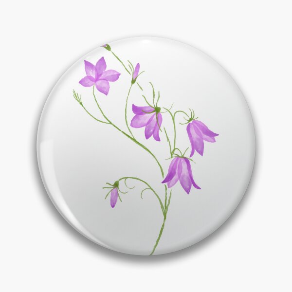 Item preview, Purple Watercolor Bellflowers Illustration designed and sold by PetalStories.