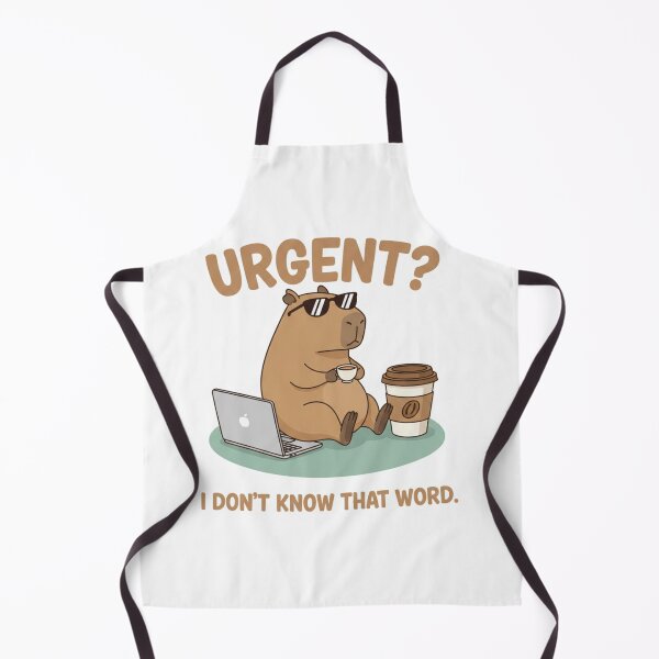 Item preview, Urgent I Don’t Know That Word Funny Capybara Remote Work Sticker designed and sold by ZYNORAworld.