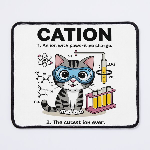 Item preview, Cation - Chemistry Humor Science Teacher Cat Pun designed and sold by joyouartArt.