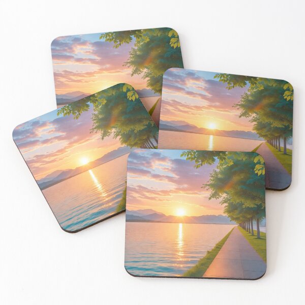 Item preview, Golden Hour Lakeside Serenity designed and sold by PixelVibe782.