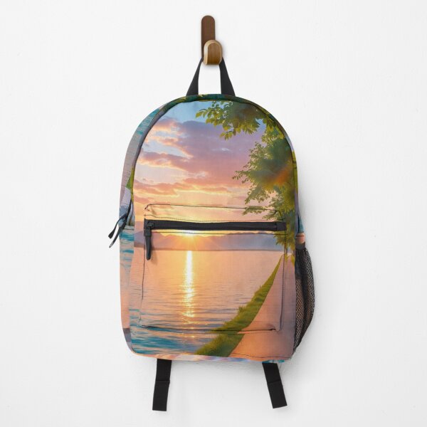Item preview, Golden Hour Lakeside Serenity designed and sold by PixelVibe782.