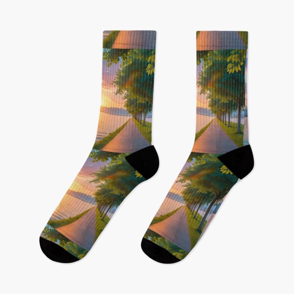Item preview, Golden Hour Lakeside Serenity designed and sold by PixelVibe782.