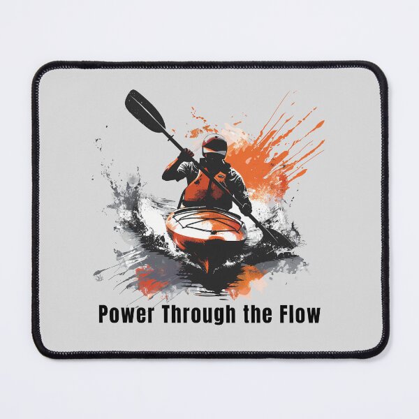 Item preview, Kayaker Action Splash - Grunge Watercolor Sports Art designed and sold by LoudVictory.