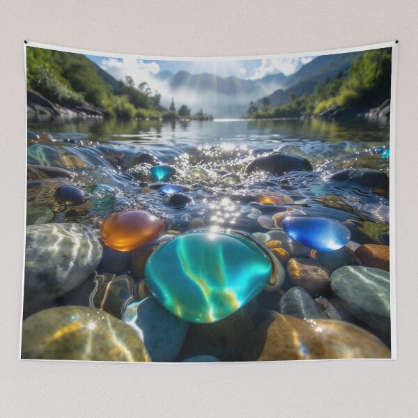 Item preview, Rainbow River Stones designed and sold by PixelVibe782.