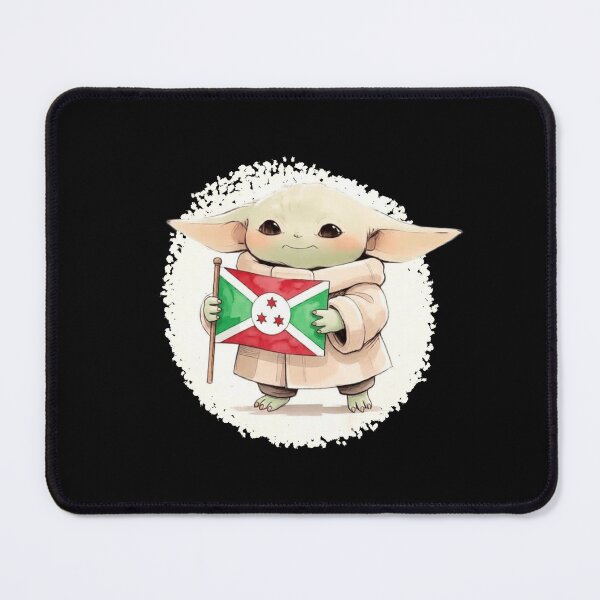 Item preview, BABY YODA WITH BURKINA FASO FLAG designed and sold by LIS AND MELIVERSO.