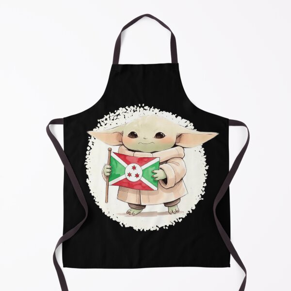 Item preview, BABY YODA WITH BURKINA FASO FLAG designed and sold by LIS AND MELIVERSO.