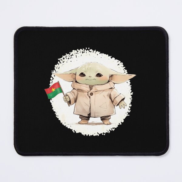 Item preview, BABY YODA WITH BURKINA FASO FLAG designed and sold by LIS AND MELIVERSO.