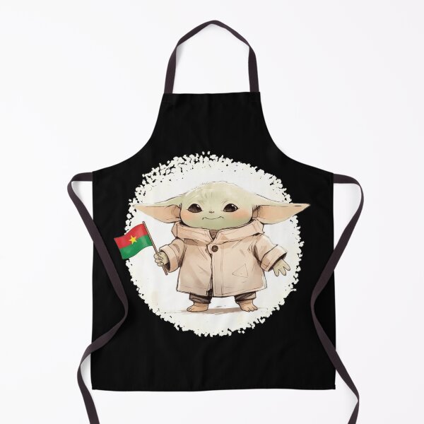 Item preview, BABY YODA WITH BURKINA FASO FLAG designed and sold by LIS AND MELIVERSO.