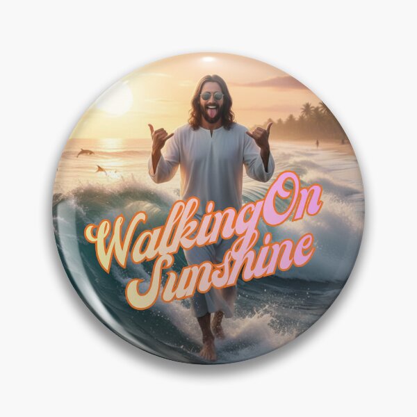 Item preview, WALKING ON SUNSHINE ~ California Cool Hang Loose Jesus designed and sold by TheLastGarden.
