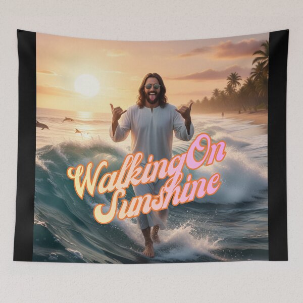 Item preview, WALKING ON SUNSHINE ~ California Cool Hang Loose Jesus designed and sold by TheLastGarden.