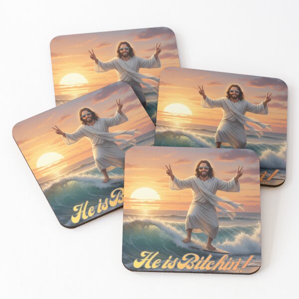 Item preview, HE IS BITCHIN'! ~ Surfer Peace Jesus  designed and sold by TheLastGarden.