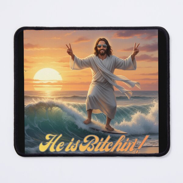 Item preview, HE IS BITCHIN'! ~ Surfer Peace Jesus designed and sold by TheLastGarden.