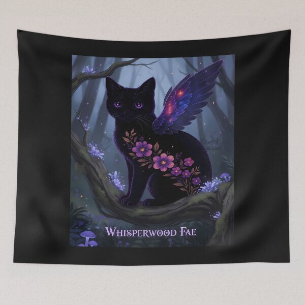 Item preview, Whisperwood Fae Black Cat designed and sold by Daniel Abdelmaseih.