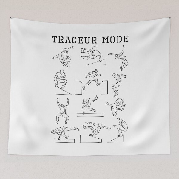 Item preview, Funny Parkour Traceur Mode Urban Athlete Movement Diagram designed and sold by GrandeDuc.