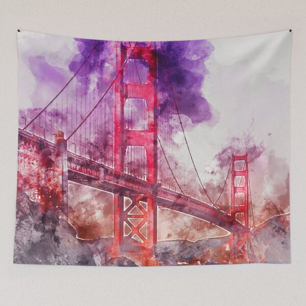 Item preview, Golden Gate Bridge - Watercolor designed and sold by AM FineArtPrints.