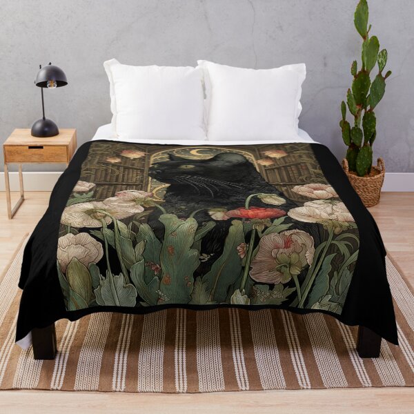 Item preview, Black Cat in a Floral Library designed and sold by Daniel Abdelmaseih.