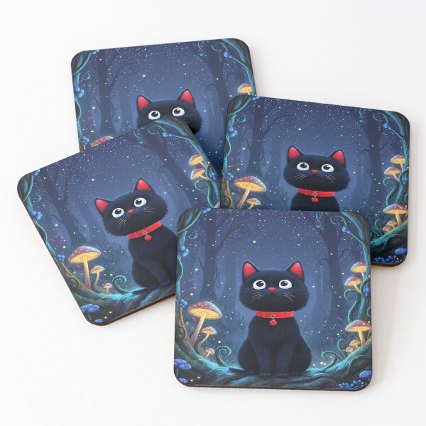 Item preview, Black Cat in Enchanted Forest designed and sold by Daniel Abdelmaseih.