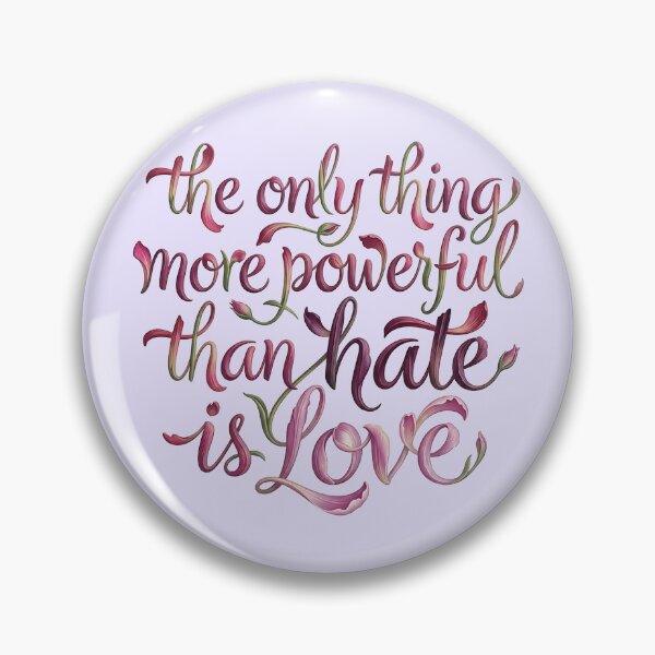 Item preview, Magenta Petal Bloom Love Over Hate Script designed and sold by zzz888.