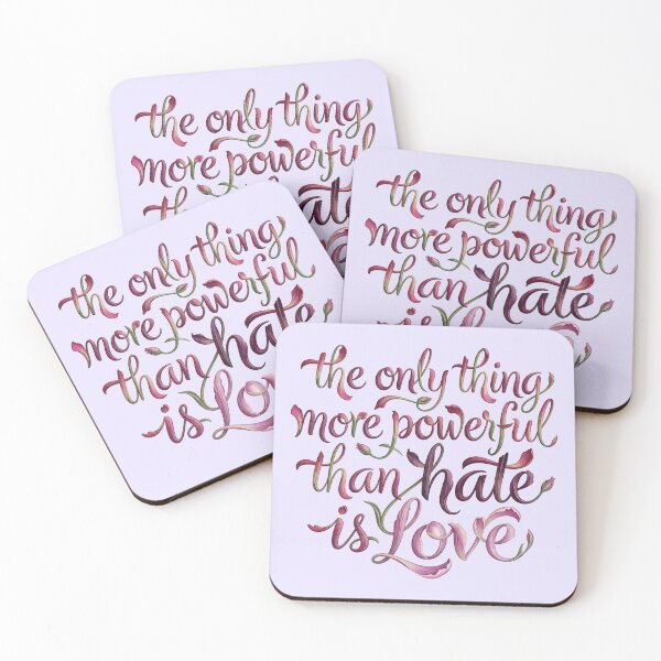 Item preview, Magenta Petal Bloom Love Over Hate Script designed and sold by zzz888.