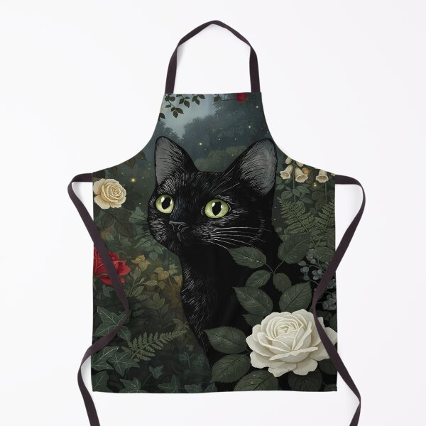 Item preview, Black Cat in a Moonlit Garden designed and sold by Daniel Abdelmaseih.