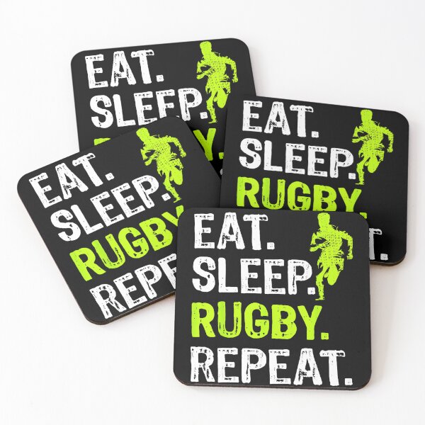 Item preview, Eat Sleep Rugby Repeat Funny Rugby Player Motivation  designed and sold by GabrieSketcham.
