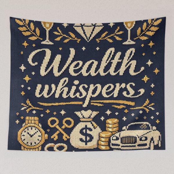 Item preview, Wealth whispers, wealth, success, knitting pattern design designed and sold by Mauswohn.