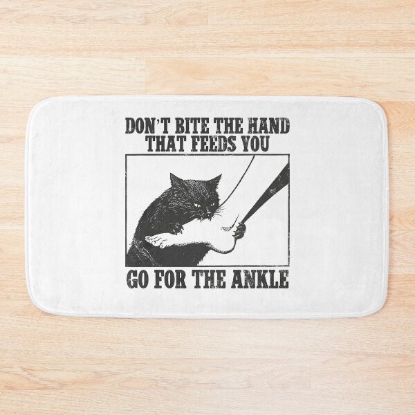 Item preview, Don't Bite the Hand That Feeds You Funny Cat designed and sold by Denniscarter.
