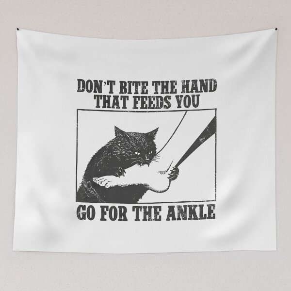 Item preview, Don't Bite the Hand That Feeds You Funny Cat designed and sold by Denniscarter.