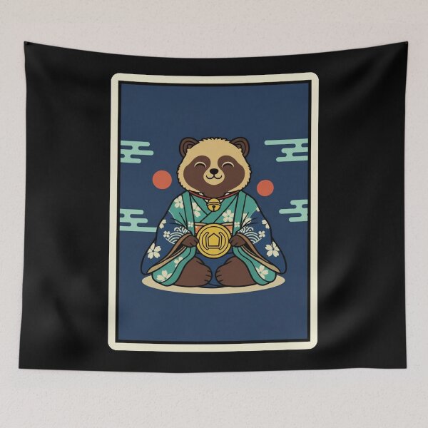 Item preview, Cute Panda Samurai Medal Japanese Style Illustration designed and sold by JordynLadukeg65.