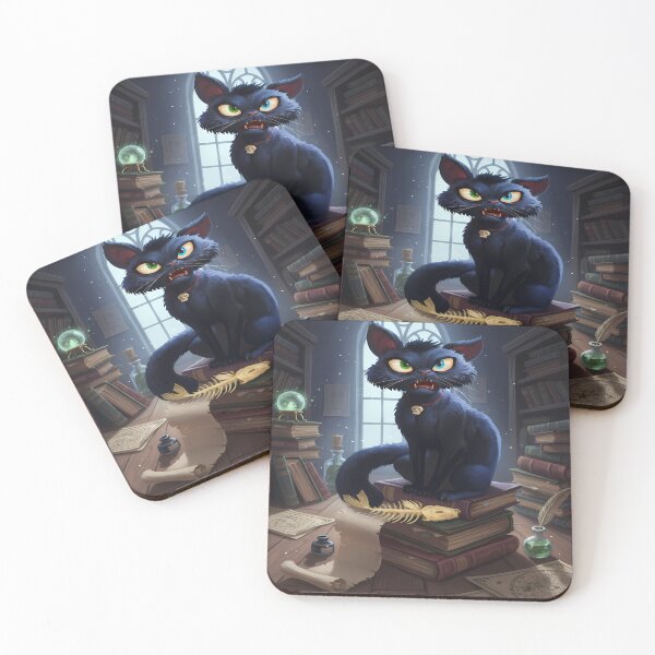 Item preview, Grumpy Black Cat on Books designed and sold by Daniel Abdelmaseih.