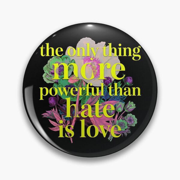 Item preview, Neon Floral Love Over Hate Pop Art designed and sold by zzz888.