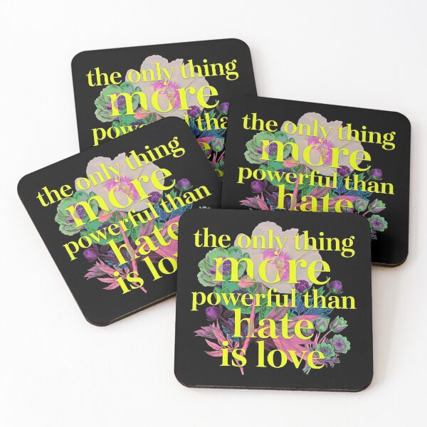 Item preview, Neon Floral Love Over Hate Pop Art designed and sold by zzz888.