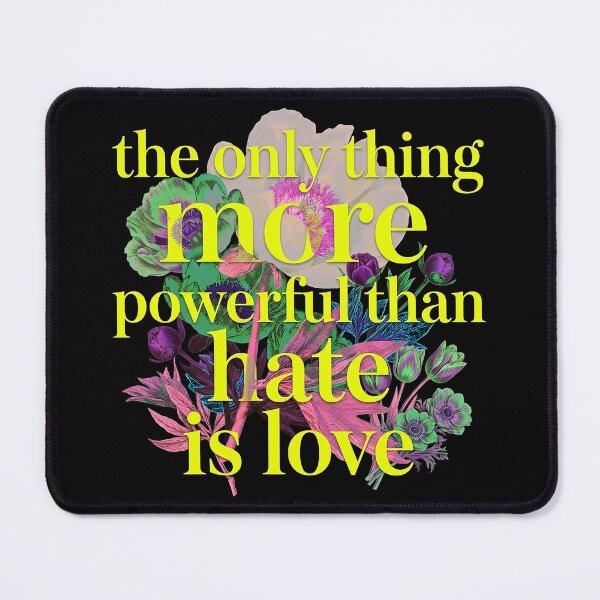 Item preview, Neon Floral Love Over Hate Pop Art designed and sold by zzz888.