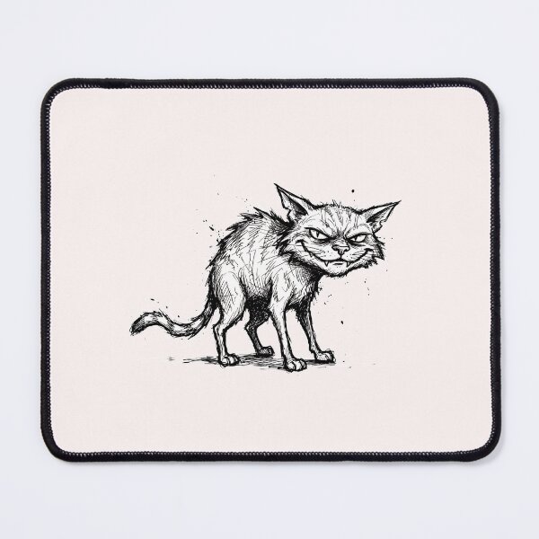 Item preview, Sarcastic Manic Cat - Unhinged Chaotic Ink Sketch Humor designed and sold by SylwiaPrint.