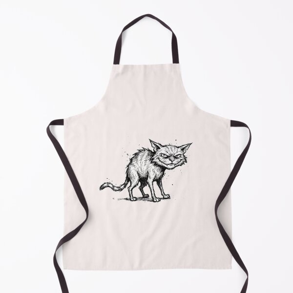 Item preview, Sarcastic Manic Cat - Unhinged Chaotic Ink Sketch Humor designed and sold by SylwiaPrint.
