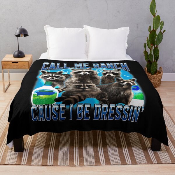 Item preview, Call Me Ranch ’Cause I Be Dressin’ Funny Raccoon Meme designed and sold by tadmercado.