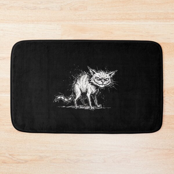 Item preview, Sarcastic Manic Cat - Unhinged Chaotic Ink Sketch Humor designed and sold by SylwiaPrint.