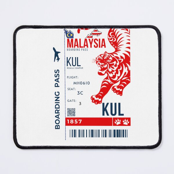 Item preview, Malaysia Boarding Pass Stylized Tiger designed and sold by InkWhirl.