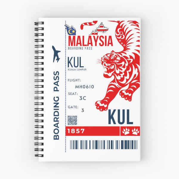 Item preview, Malaysia Boarding Pass Stylized Tiger designed and sold by InkWhirl.