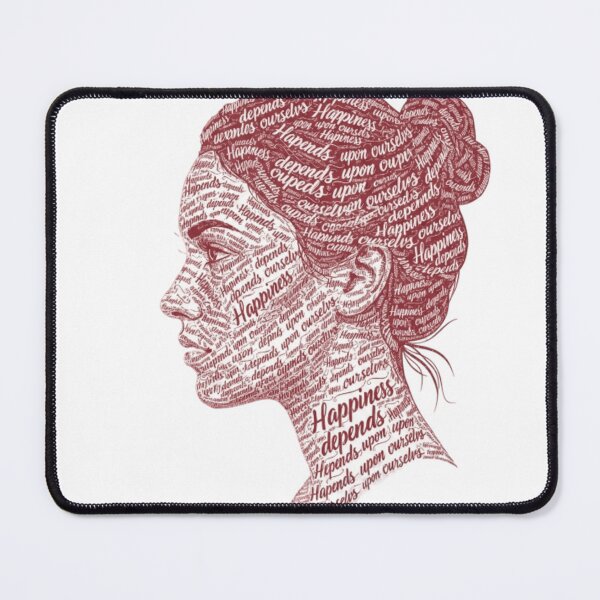 Item preview, Happiness Depends Upon Ourselves Typography Portrait — Stoic Philosophy Art designed and sold by GloboStyle Design .