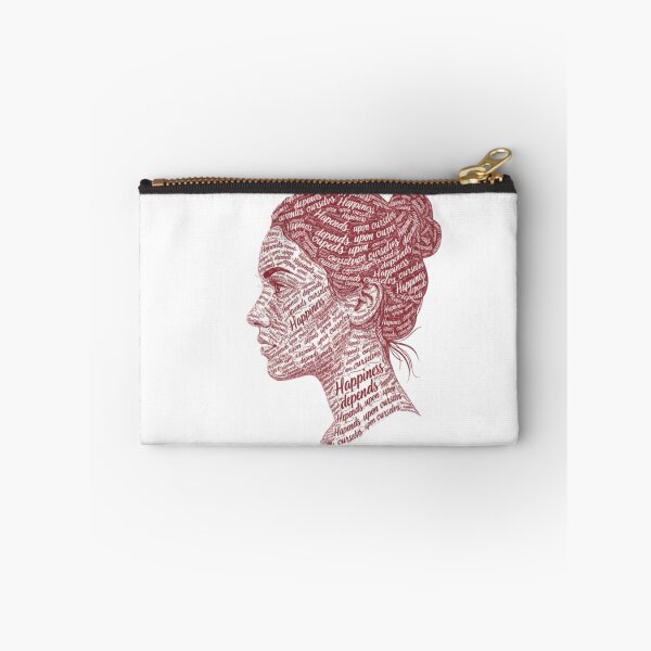 Item preview, Happiness Depends Upon Ourselves Typography Portrait — Stoic Philosophy Art designed and sold by GloboStyle Design .