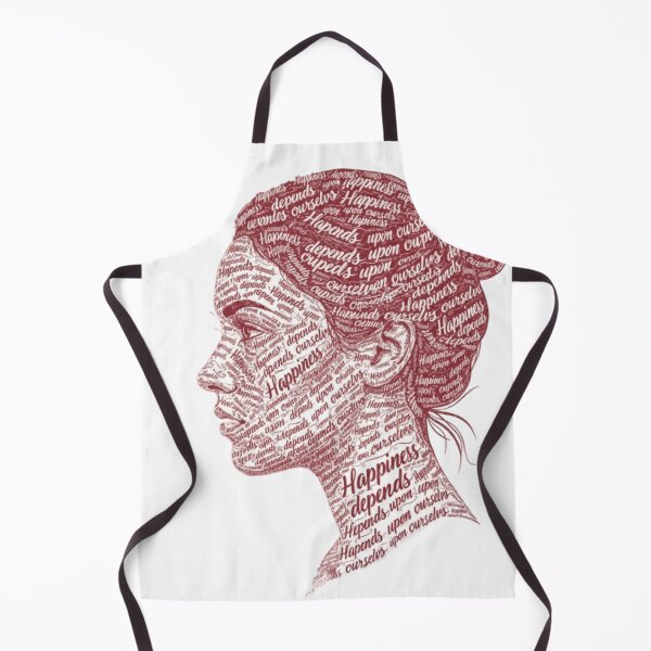 Item preview, Happiness Depends Upon Ourselves Typography Portrait — Stoic Philosophy Art designed and sold by GloboStyle Design .