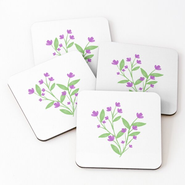 Item preview, Tiny Purple Wildflowers Watercolor Illustration designed and sold by PetalStories.
