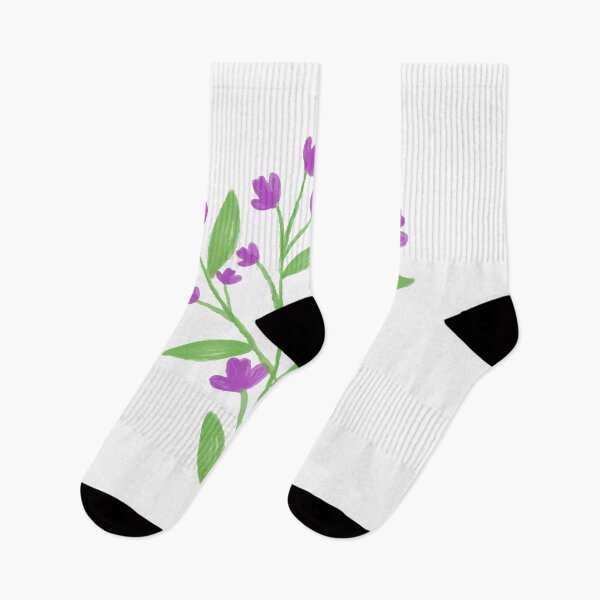Item preview, Tiny Purple Wildflowers Watercolor Illustration designed and sold by PetalStories.