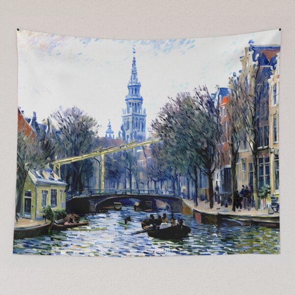 Item preview, Canal in Amsterdam: Quiet Dutch Waterway  designed and sold by artdesignsnow.