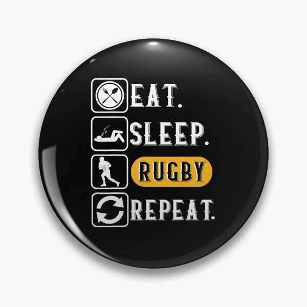 Item preview, Eat Sleep Rugby Repeat Sports Routine Typography  designed and sold by GabrieSketcham.